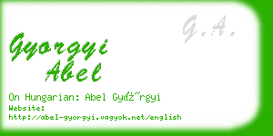 gyorgyi abel business card